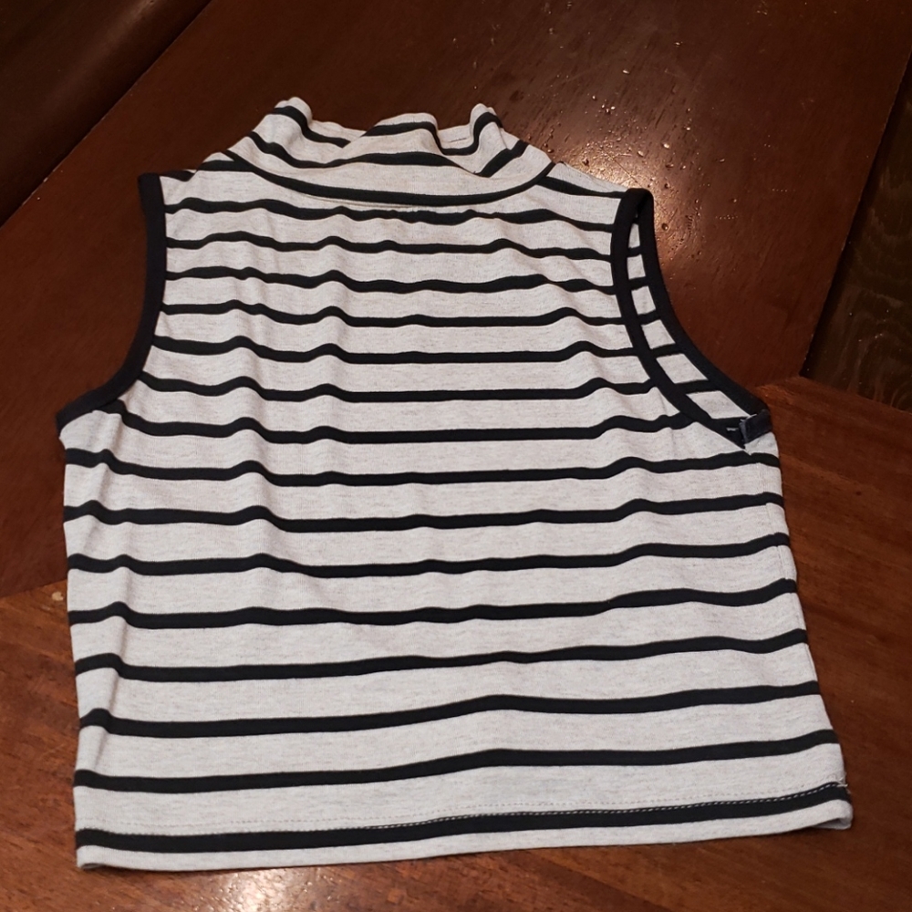 Arden B Striped Crop Top